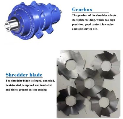 Двойной вал пластиковый лом Shredder Мотоцикл шины Shredder Machine
